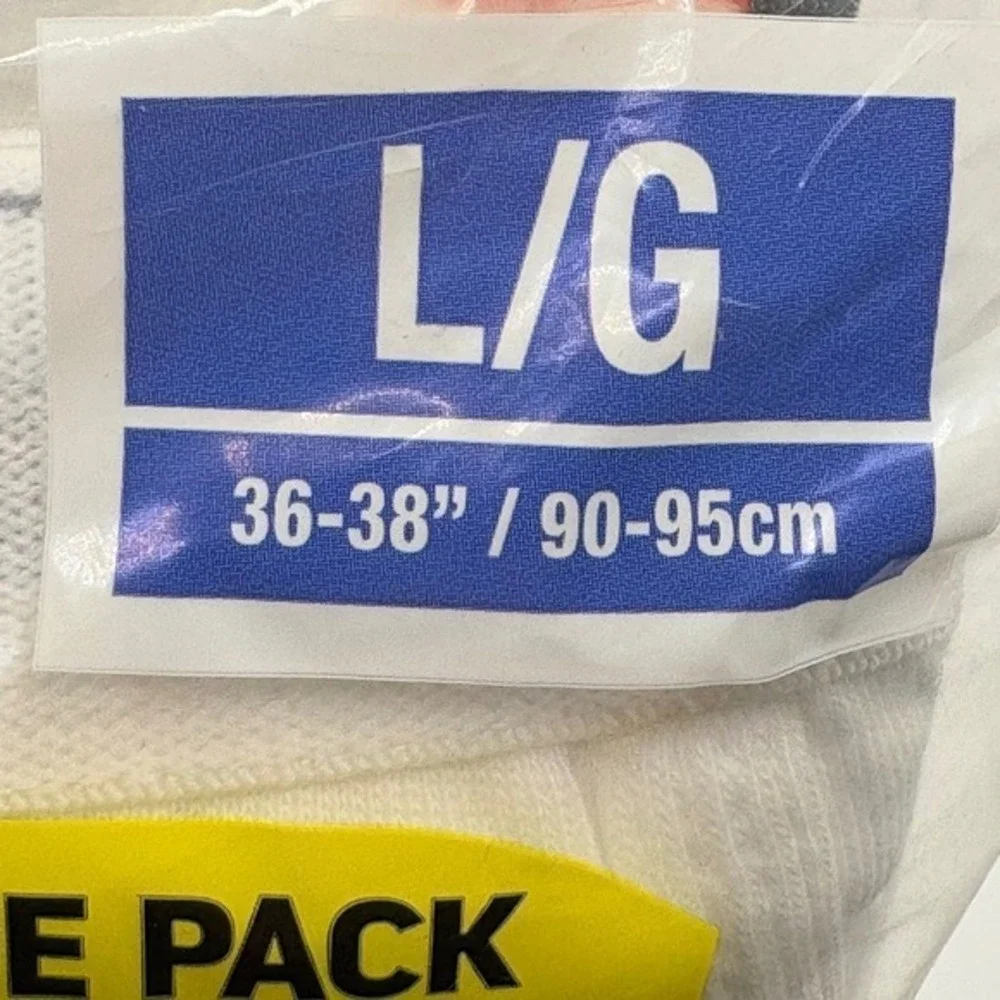 Hanes Mens Tagless Briefs 6 Pack White Cotton Comfort Flex Waistband 2252P6 L